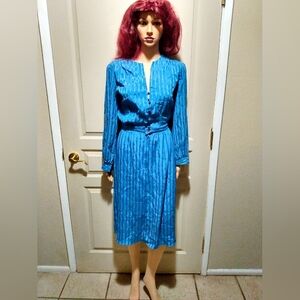 Vintage 90's Metallic Silk Skirt with Top Set.